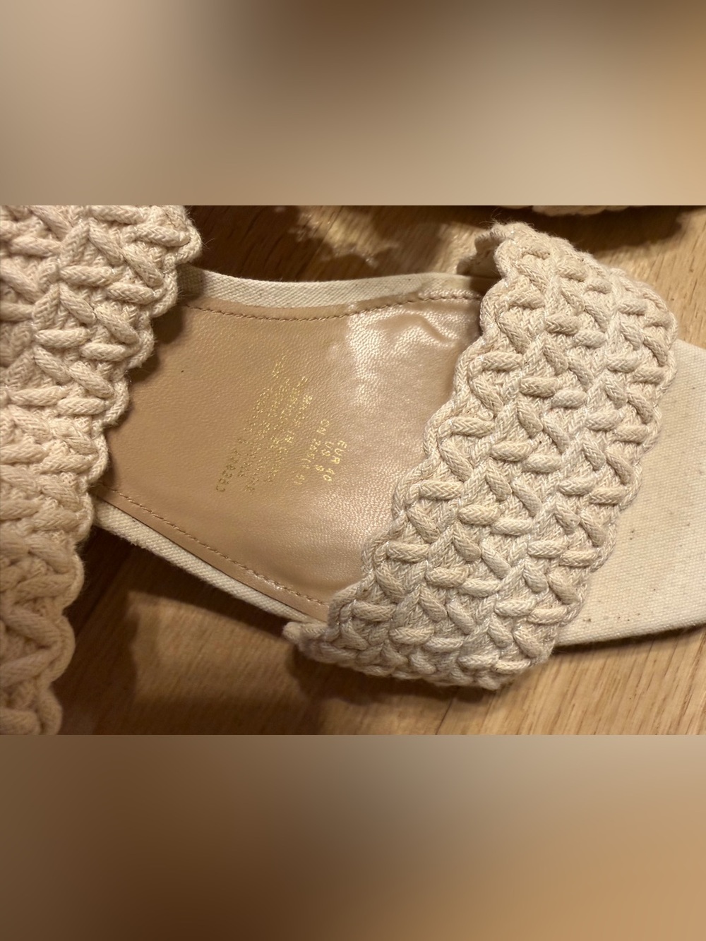 H&M Cream Braided Double-Strap Slide Sandals - Picture 7 of 7